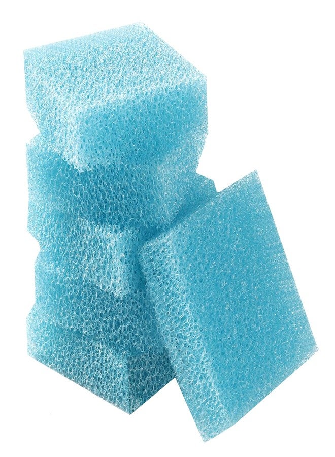 Aussio Aquarium Glass Cleaning Sponge 6-Pack (3.25 x 3.25 x 1 in), Non-Scratch Aquarium Cleaner for Fish & Turtle Tanks, Reusable Blue Cleaning Sponge - Blue - Image 1